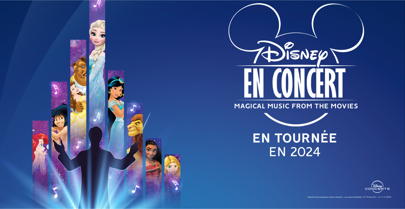La magie DISNEY EN CONCERT fait escale dans les plus grandes salles de spectacle de France en 2024 !